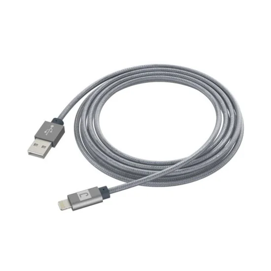 Juku Charge & Sync Lightning  Xl Cable - 3 Meter, Braided, 2.4A, Space Grey Metallic